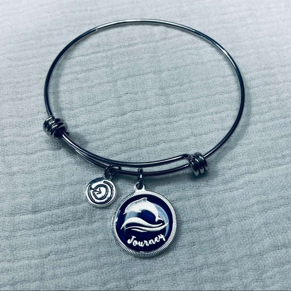 Dolphin Bangle Bracelet Silver